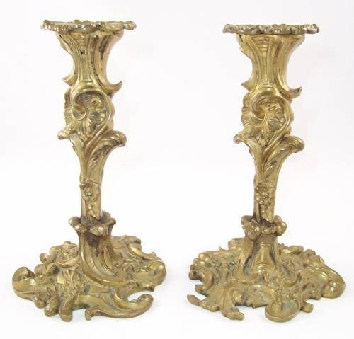 19th Century Rococo Candlesticks